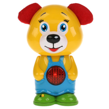 Обучающий щенок 50 песен и звуков, музыкальная сказка, трещотка, текстиль в кор. "Умка" в кор.48шт