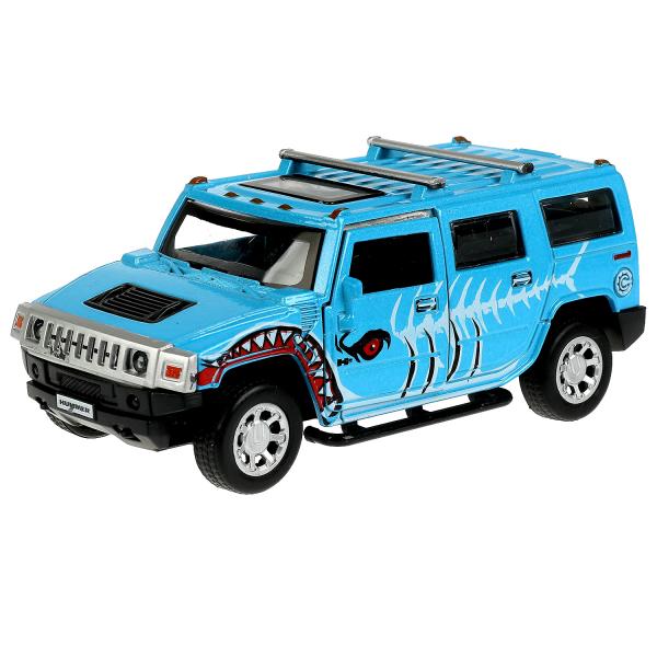 Machine en métal HUMMER H2 HUMMER 12 см, double, bag, инерц, голубой, kor. Parc technologique dans le cor.2*36шт