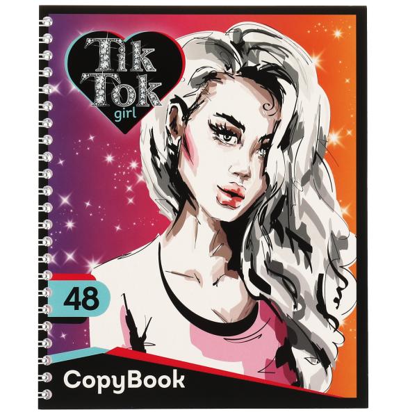 Тетрадь, 48 листов, гребень, диз 5, TIK TOK GIRL в кор.80шт