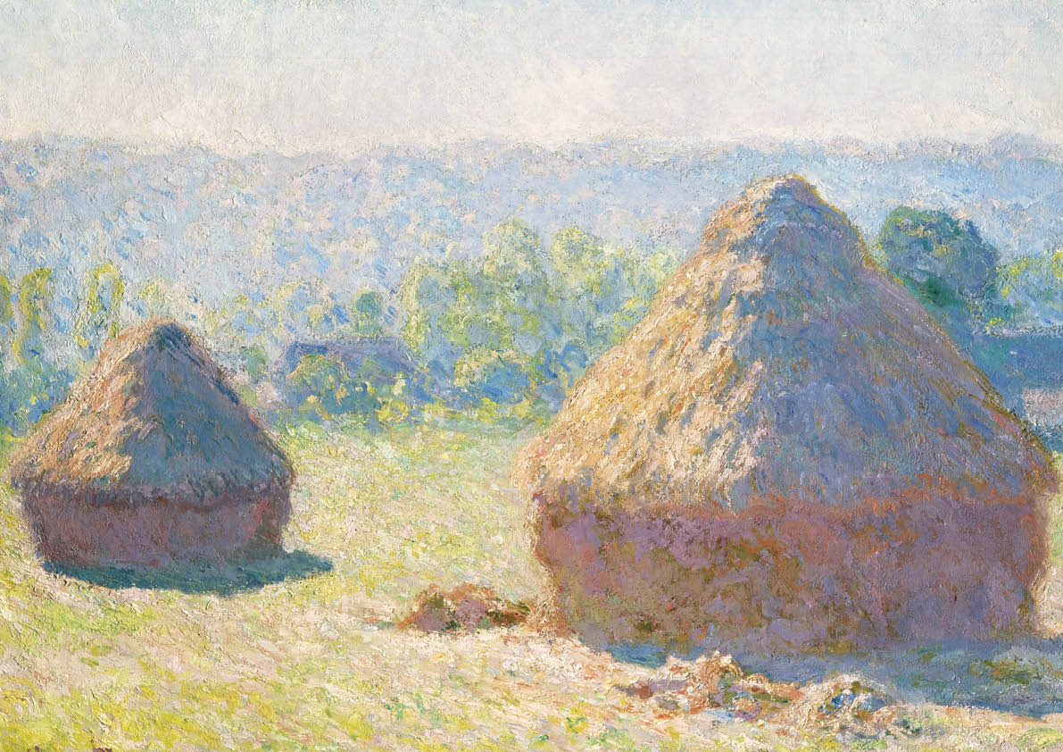 Постер. Клод Моне. Стога. Конец лета. Формат А3.
