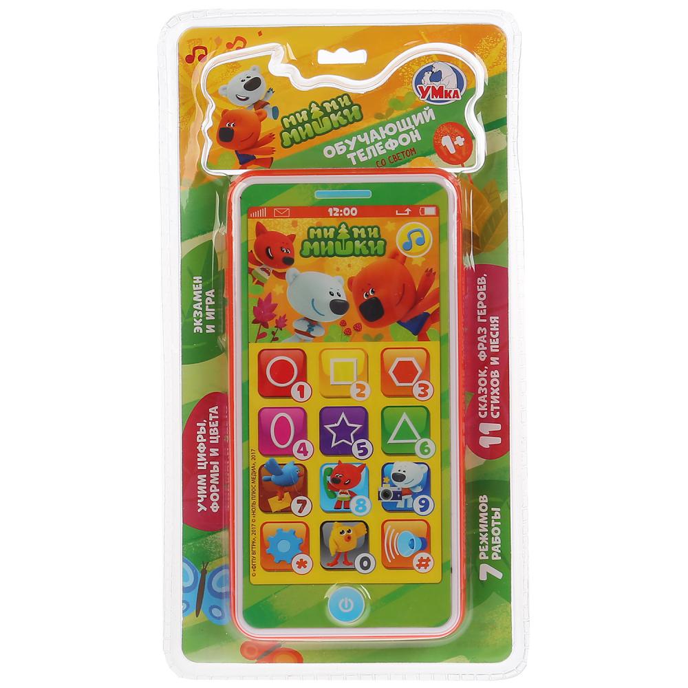 Обучающий телефон 11 сказок,фраз героев,стихов и песня,экзамен и игра, "Мимимишки" "Умка" в кор.48шт