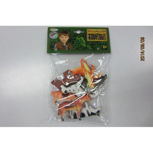 PH990308A15 195118 НАБОР ИЗ 8-И ЖИВОТНЫХ "ИГРАЕМ ВМЕСТЕ" (ДИКИЕ И ДОМАШНИЕ) 10СМ В ПАК. (РУСС. УП.