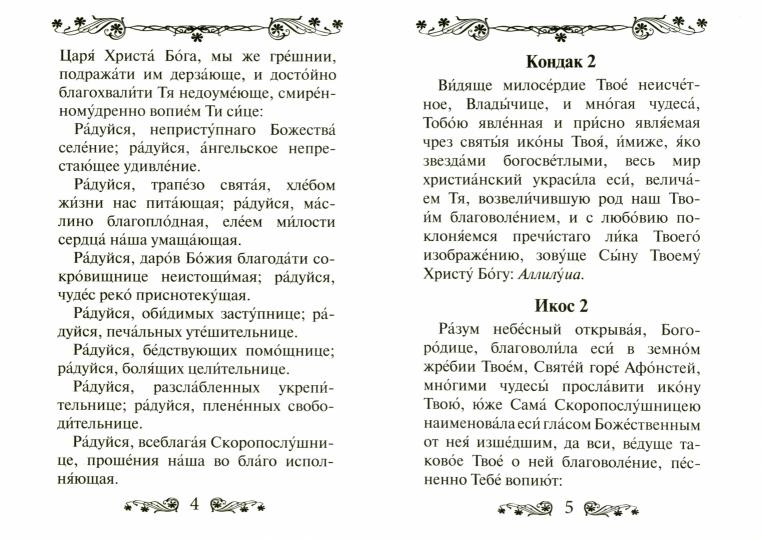 L'acafiste du président du Conseil d'État dans les icônes de la poitrine est "Скоропослушница"