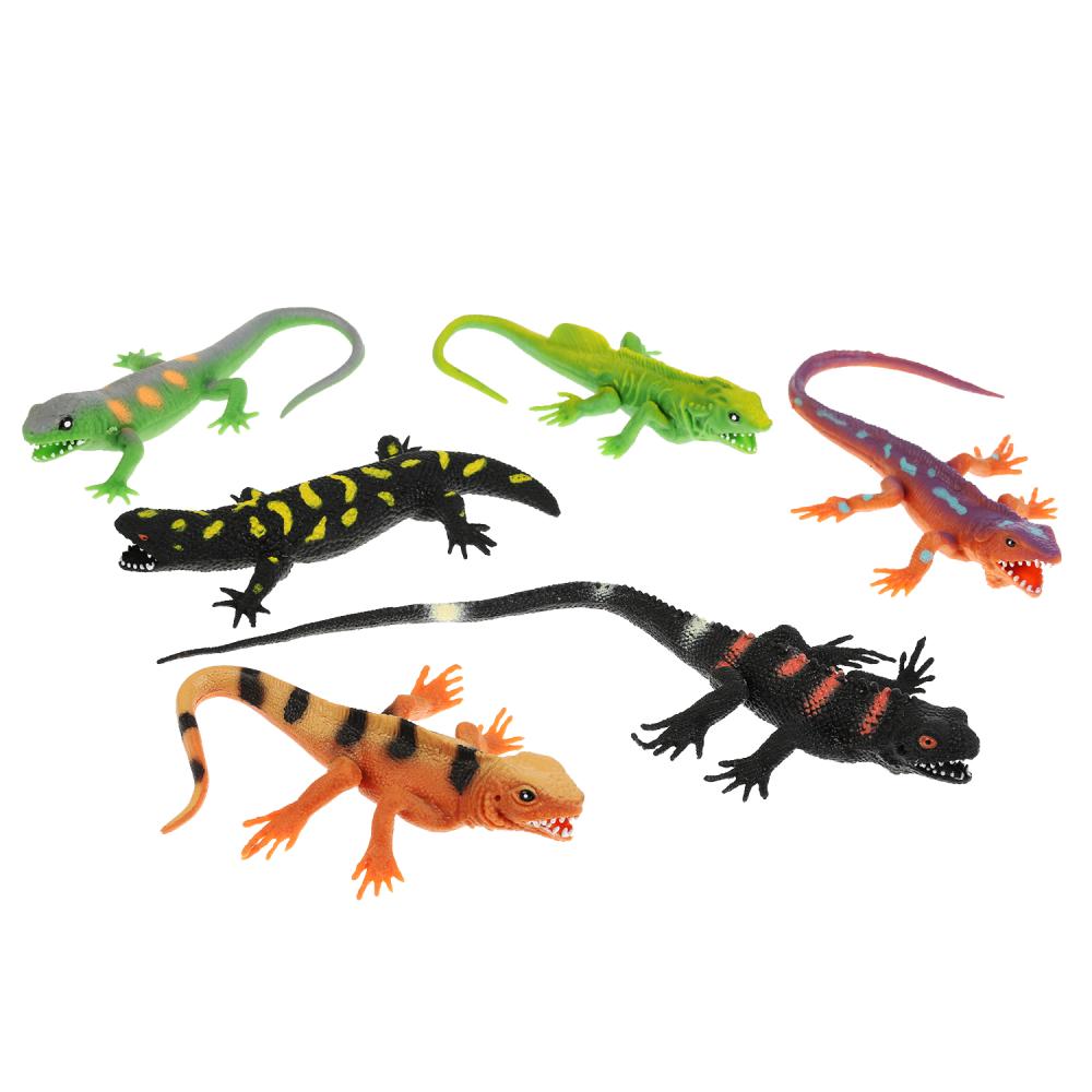 Игрушка пластизоль тянучка игрушка пластизоль тянучка играем вместе ящерица 18 см 6асс., 48шт/диспле
