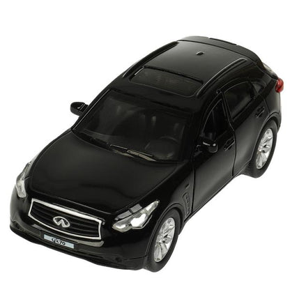 Machine en métal "INFINITI QX70", d'une taille de 12 cm, ouverte. double, inerte, noir dans le cor. Technoparc dans le cor.2*36шт