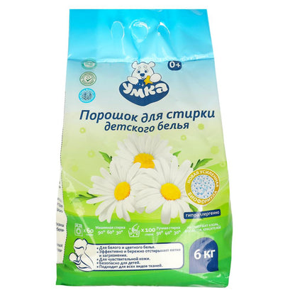 Порошок для стирки детского белья, умка 6 кг Заботливая мама в кор.2шт