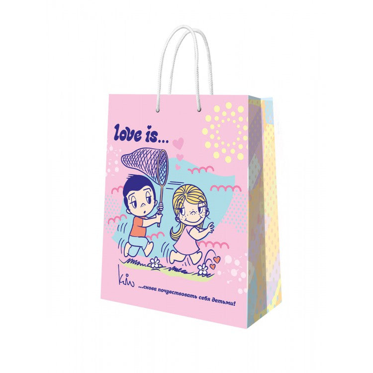 ND Play. Love is Пакет подарочный большой пастель, 335*406*155 мм арт.309716