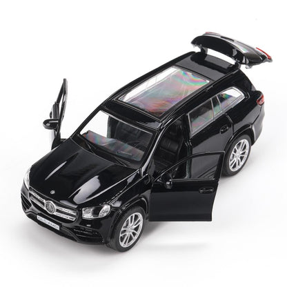 Машина металл MERCEDES-BENZ gls class amg 12см, дв,баг,ин,черный, кор. Технопарк в кор.2*36шт