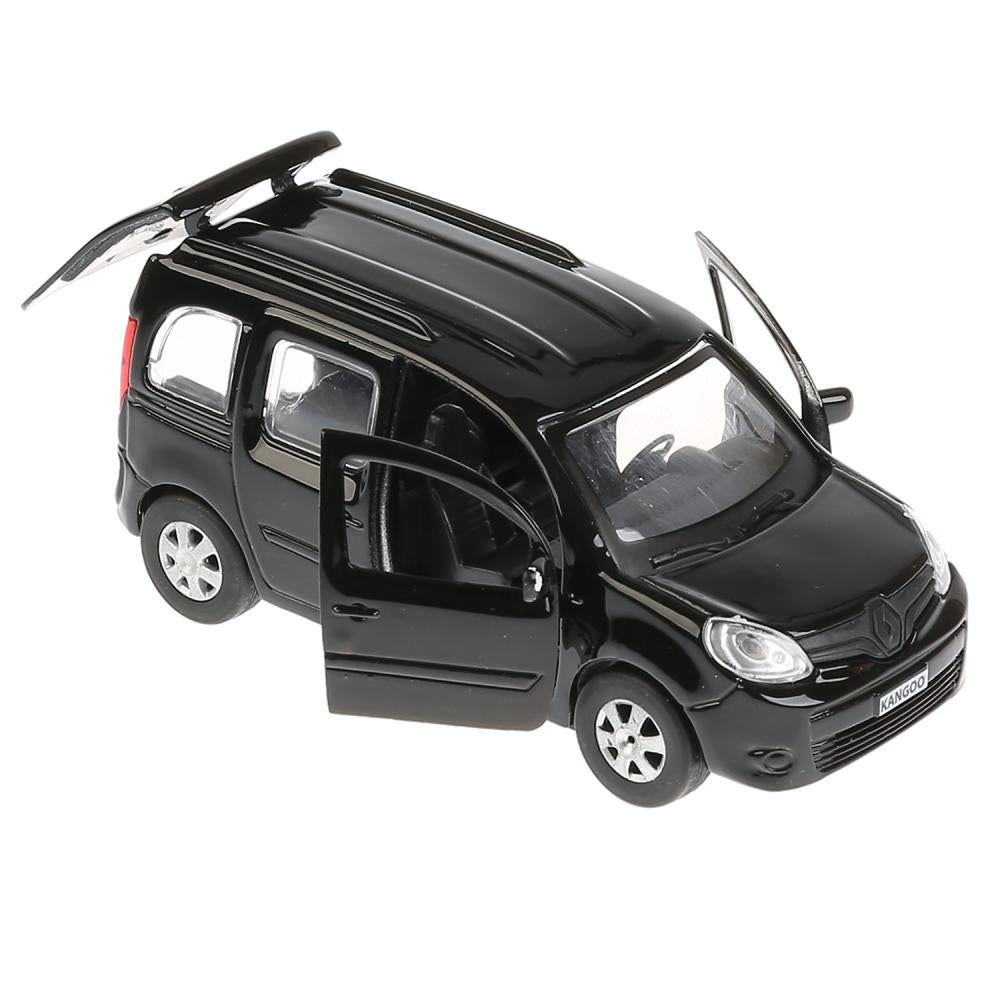ТМ Технопарк. Machine en métal "RENAULT KANGOO" 12 cm, ouverte. двери, инерц., ЧЕРНЫЙ в кор. dans le cor.2*36шт