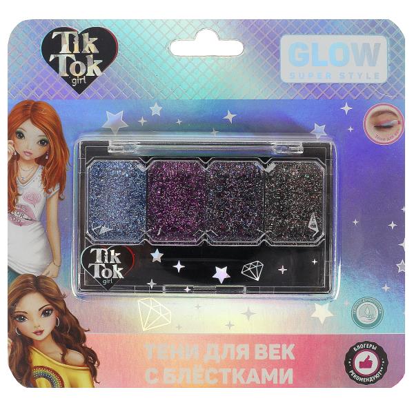 Косметика ДЛЯ ДЕВОЧЕК тени для век с блестками, 5,5 г. TIK TOK GIRL en cor.30*12шт