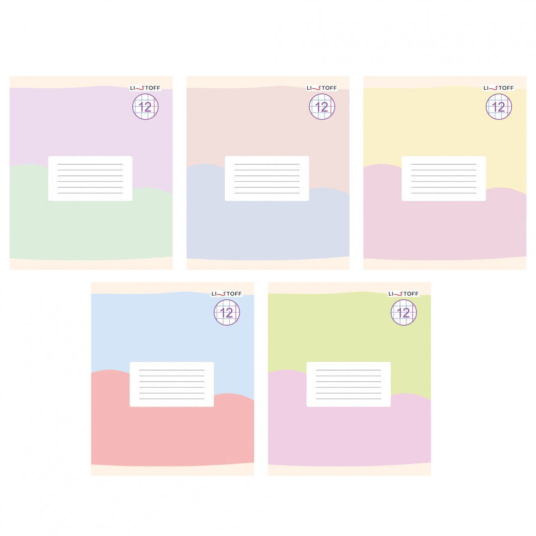 Тетрадь Моя тетрадь, 12 листов, крупная клетка, в ассортименте