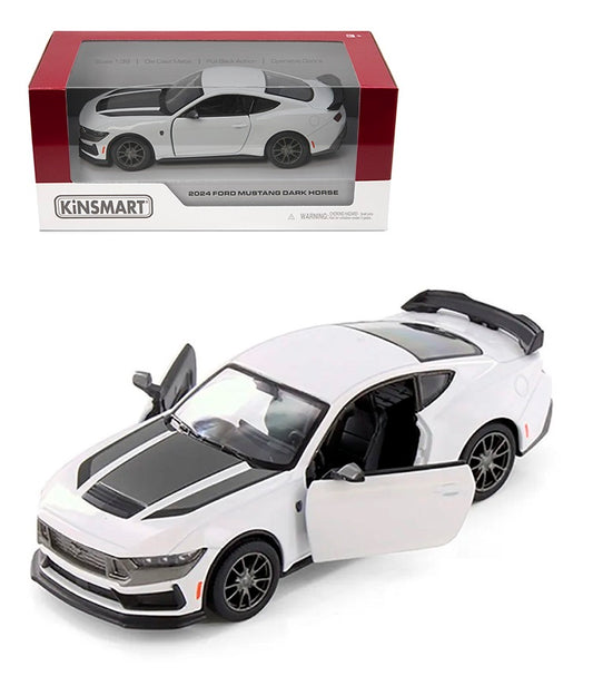Kinsmart. Модель арт.KT5455W/1 "Ford Mustang Dark Horse 2024" 1:38 (белая) инерц.