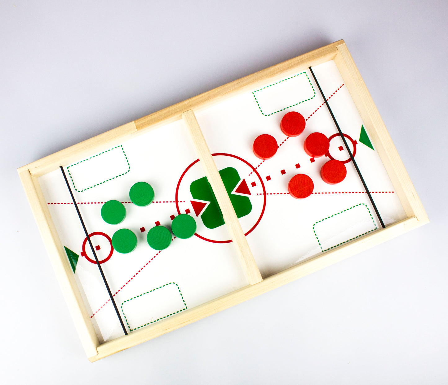 ДК.Настольная игра "Double Sling" (Дабл Слинг) (красные, зеленые фишки) (дерево) арт.02972