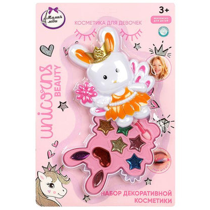 Косметика ДЛЯ ДЕВОЧЕК набор косметики: тени для век с блестками, аппликатор МИЛАЯ ЛЕДИ в кор.2*96шт