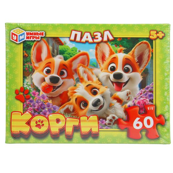 Corgi. Пазлы классические в коробке. Пазл 60 détails. 190х141х35 mm. Умные игры в кор.24шт