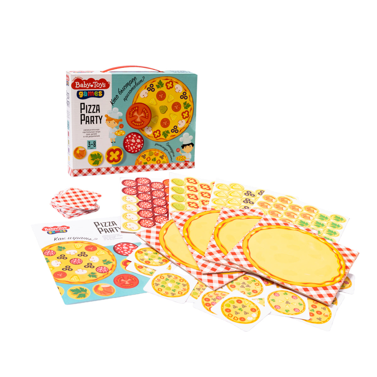 Игра настольная "Pizza Party" Baby Toys в кор.14шт
