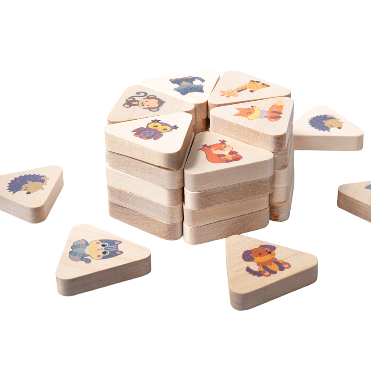 Игра деревянная 3D Мемори "Зверюшки"