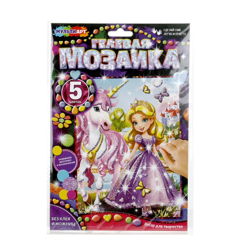 Гелевая мозаика 17x23 см принцесса МУЛЬТИ АРТ в кор.100шт