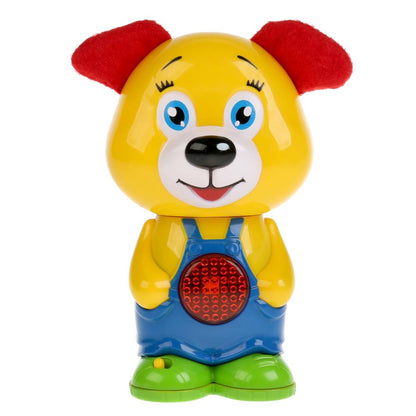 Обучающий щенок 50 песен и звуков, музыкальная сказка, трещотка, текстиль в кор. "Умка" в кор.48шт