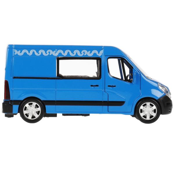 MASTER-14MOS-BU326463 Machine métallique RENAULT master МИКРОАВТОБУС 14 см, двери, инерц, синий, кор. Тех