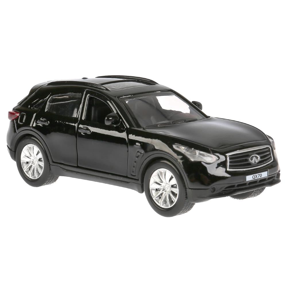 Machine en métal "INFINITI QX70", d'une taille de 12 cm, ouverte. double, inerte, noir dans le cor. Technoparc dans le cor.2*36шт