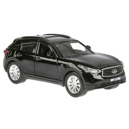 Machine en métal "INFINITI QX70", d'une taille de 12 cm, ouverte. double, inerte, noir dans le cor. Technoparc dans le cor.2*36шт