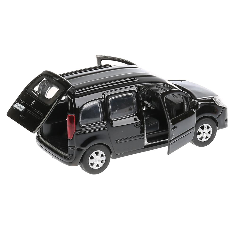 ТМ Технопарк. Machine en métal "RENAULT KANGOO" 12 cm, ouverte. двери, инерц., ЧЕРНЫЙ в кор. dans le cor.2*36шт