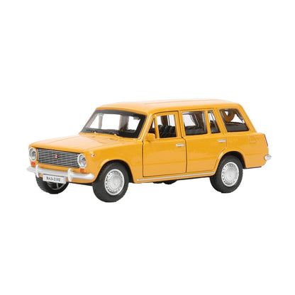 Machine en métal vaz-2102 12 cm, double, bagage, iner, jaune, cor. Parc technologique dans le cor.2*36шт