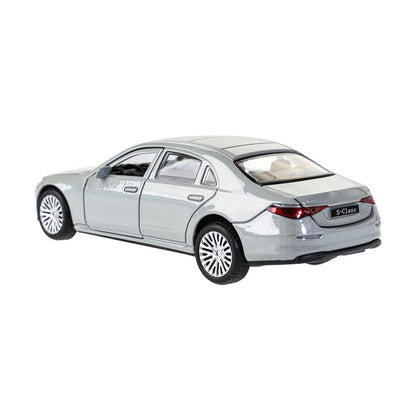 Машина металл MERCEDES-BENZ classe s v223 12см,дв,багаж,инер,серебристый,кор. Parc technologique dans le cor.2*36шт