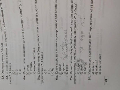 Зачеты по русскому языку:3 класс:тестов.работы