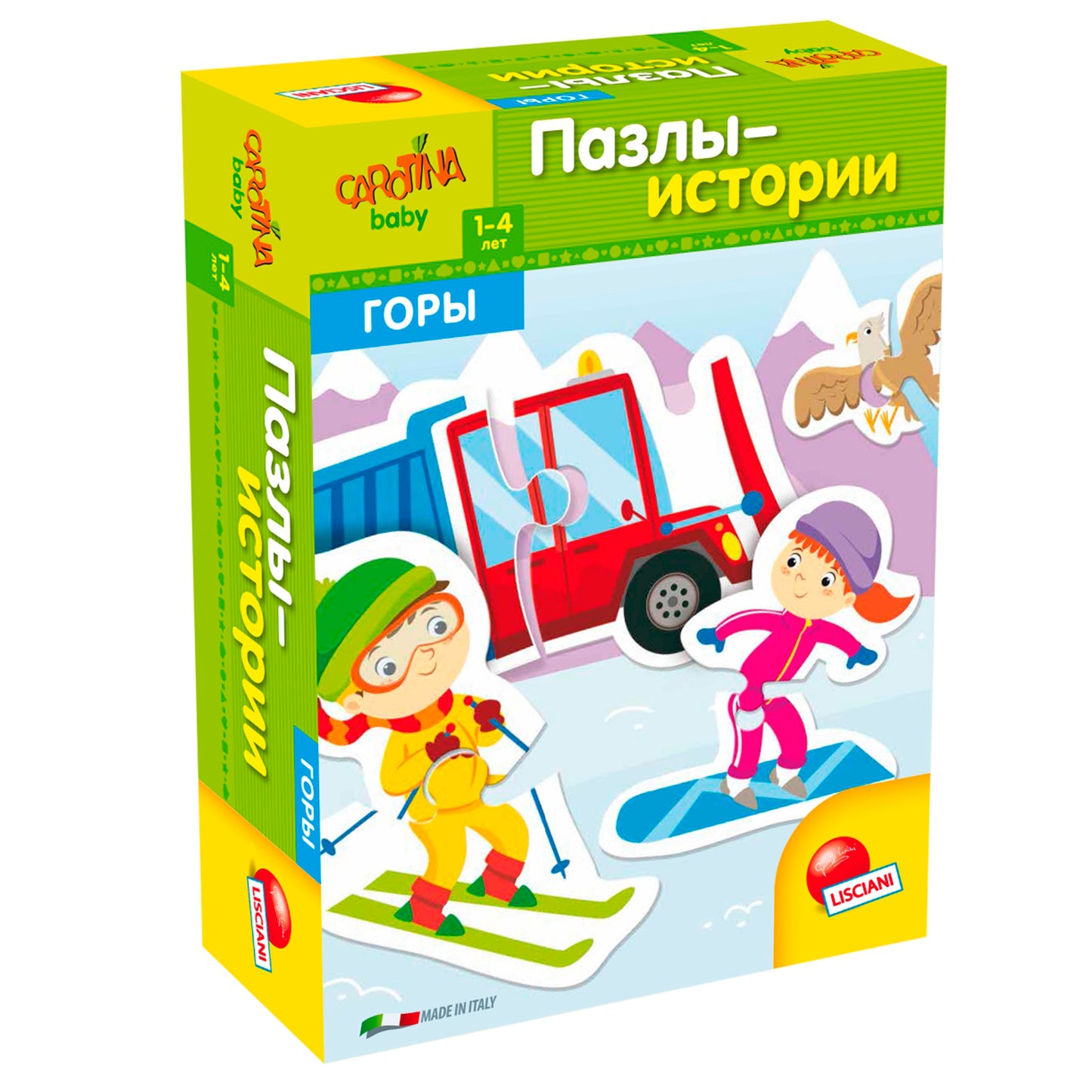 Lisciani. Carotine bébé. Пазлы-histoire pour малышей "Горы" art.R65431