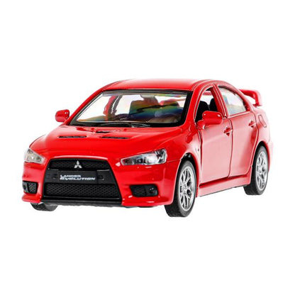 Машина металл MITSUBISHI lancer evolution, 11,4 см, двери, инерц., кор. Технопарк в кор.2*48шт