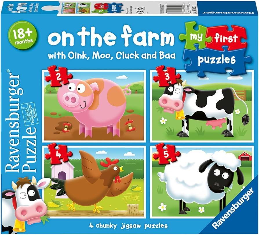 Ravensburger. Пазл карт. 4 в1 art.07302 "Fermes agricoles"