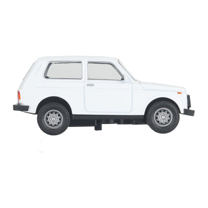 Машина металл LADA 4x4 длина 10 см, инерц, белый, кор. Технопарк в кор.72шт