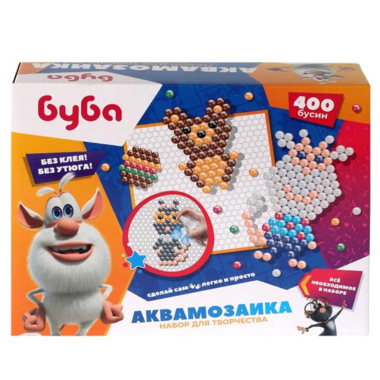 Набор д/детского тв-ва БУБА аквамозаика 400 бусин МУЛЬТИ АРТ в кор.48шт