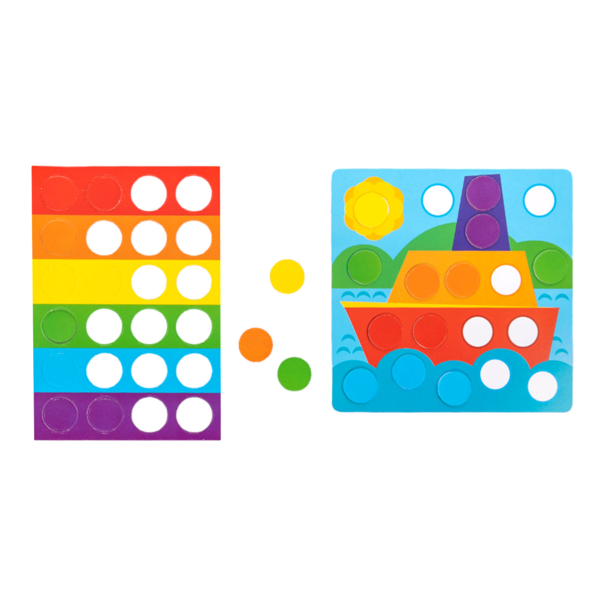 Игра развивающая Разноцветные кружочки "Большое путешествие", серия Учись, играя