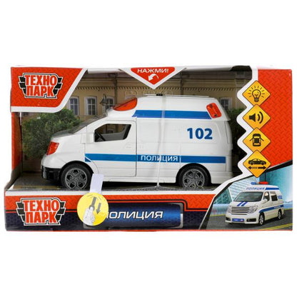 Machine en plastique de taille moyenne 12,5 cm, откр. двери, инерц., кор. Parc technologique dans le cor.2*96шт