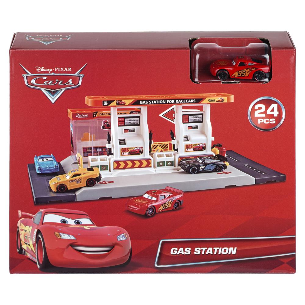 Игрушка пластик парковка +1 машинка, заправка тачки,кор. - в кор.2*24шт