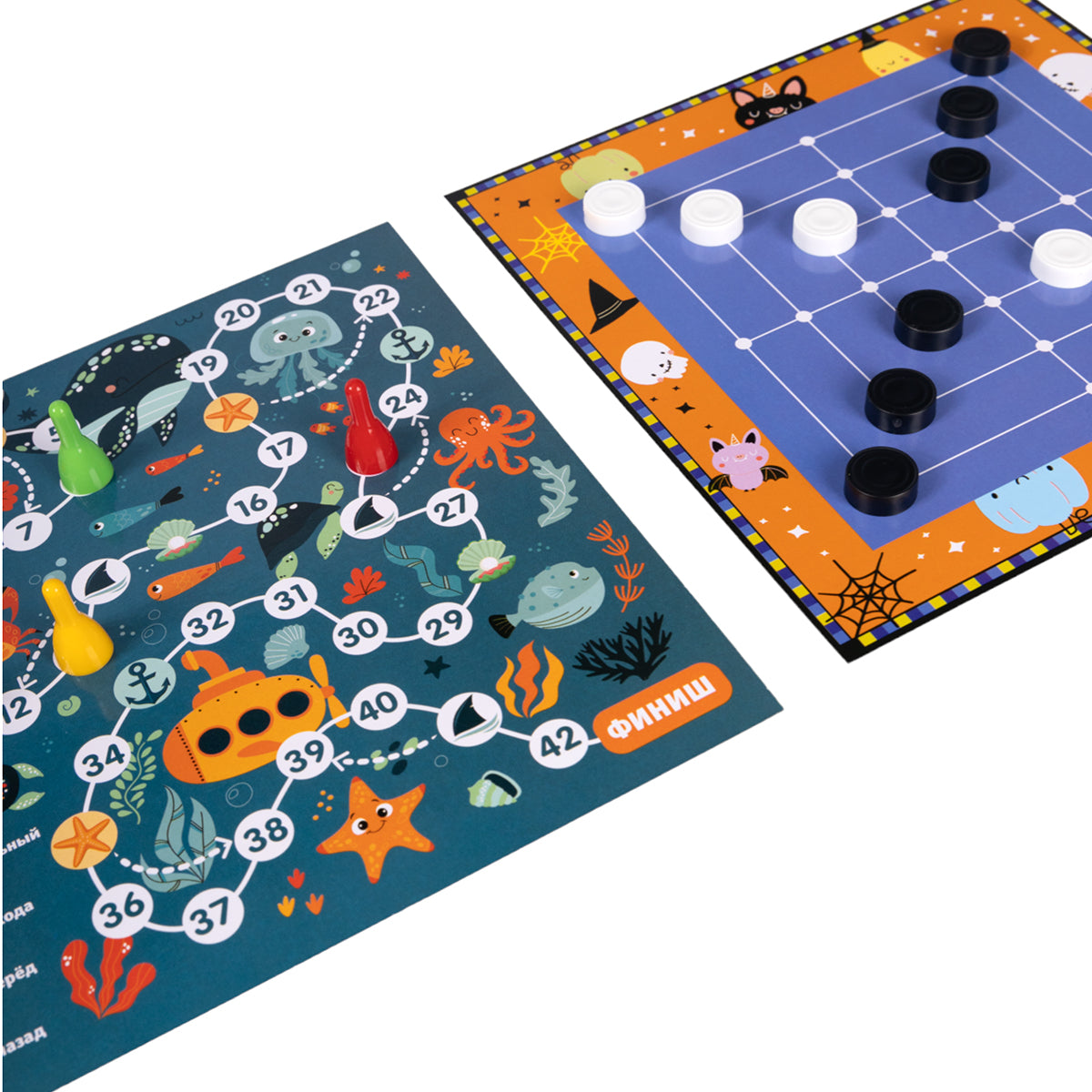 Игры настольные в коробке "50 игр для всей семьи", размер коробки 23*20*3,5 см