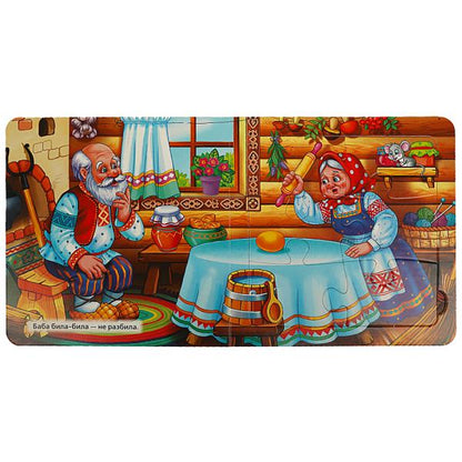 Курочка Ряба. Книга-пазл. 160х160мм. Eh bien. 10 pièces. Умка в кор.28шт