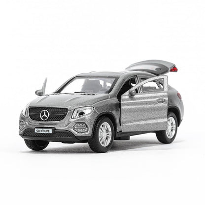 Машина металл MERCEDES-BENZ GLE COUPE длин 12 см, двери, багажн, серый, кор. Технопарк в кор.2*36шт