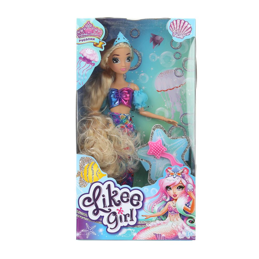 Кукла 30 см, руки и ноги сгиб, расческа LIKEE GIRL в кор.24шт