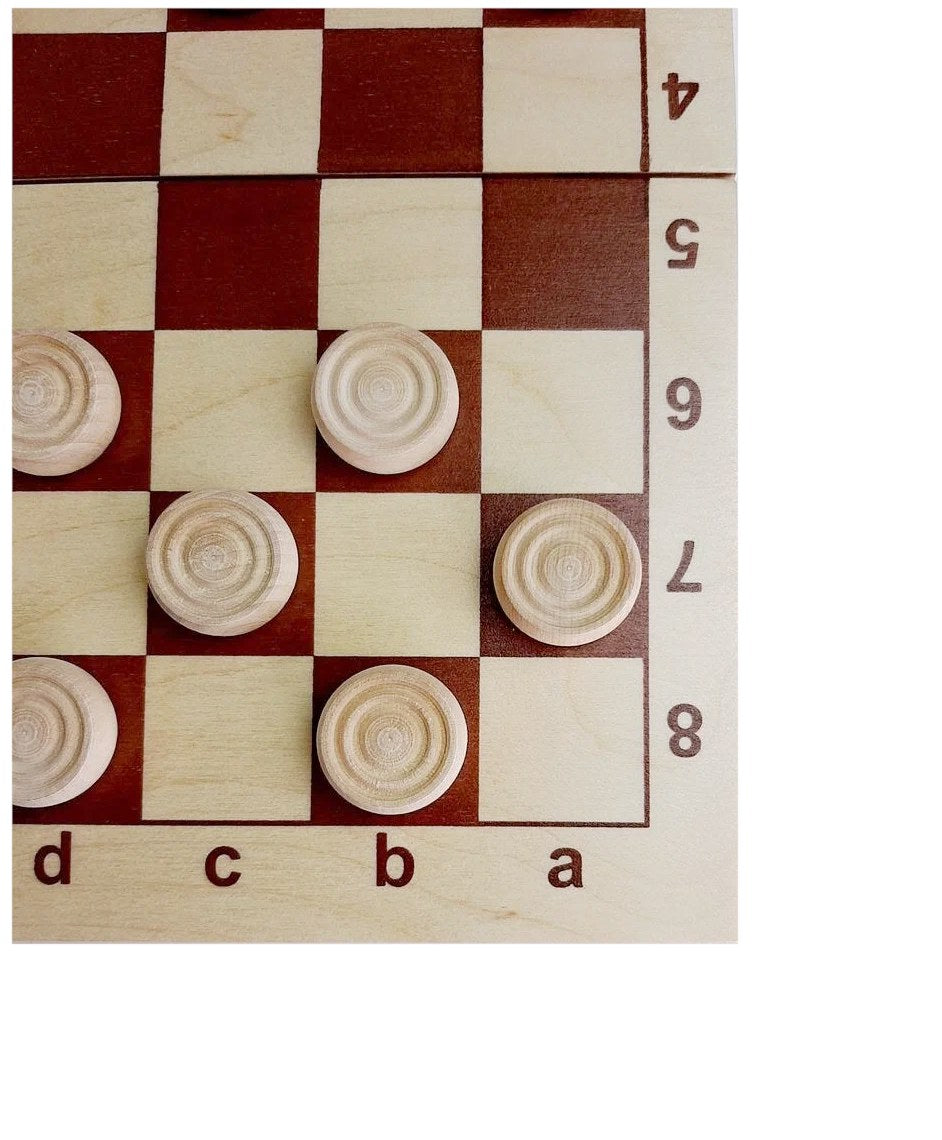 ДК.Игра настольная "Шашки" деревянные (поле 29см х 29см) арт.02841* /10