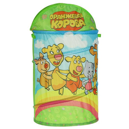 Корзина для игрушек Оранжевая корова 43*60см ИГРАЕМ ВМЕСТЕ в кор.24шт