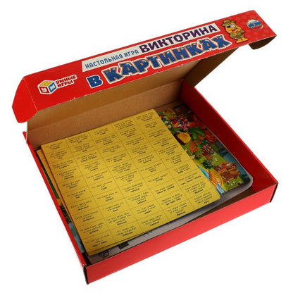 Викторина-виммельбух по русским народным сказкам. Un jeu passionnant. Умные игры. dans le cor.10шт