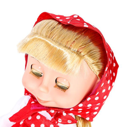 Кукла Маша и Медведь маша 25 см, озвуч, горох, кор КАРАПУЗ в кор.18шт