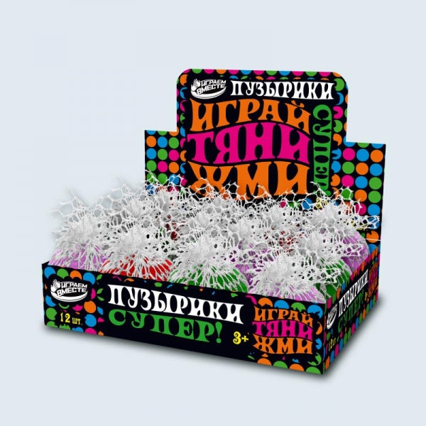 Игрушка-antistress шар 6см, цвета в асс., дисплей Супер Жим уп-12шт в кор.8уп