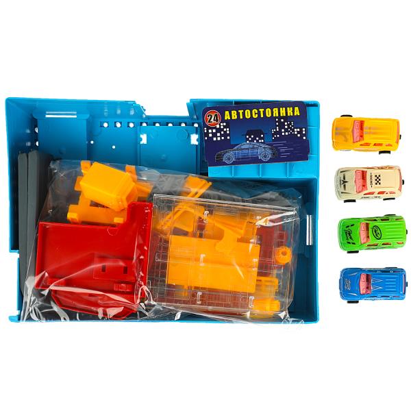 АВТОСЕРВИС "ИГРАЕМ ВМЕСТЕ" С 4-МЯ МАШИНКАМИ В РУСС. КОР. 39*27*7СМ в кор.18шт