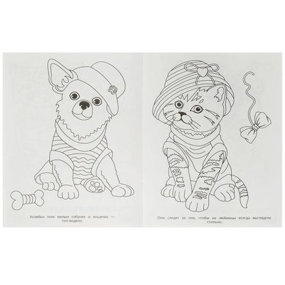 Стильные питомцы. Super-puper раскраска. 195х255мм. Скрепка. 16 pièces. Умка в кор.50шт