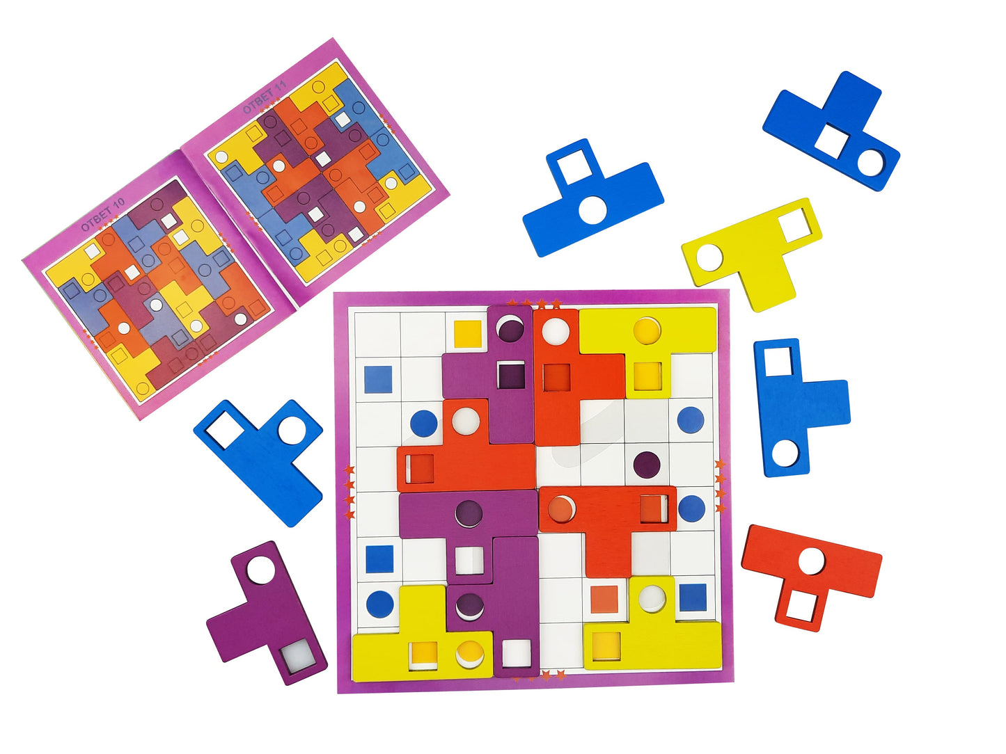 Игра головоломка деревянная "Занимательный квадрат"